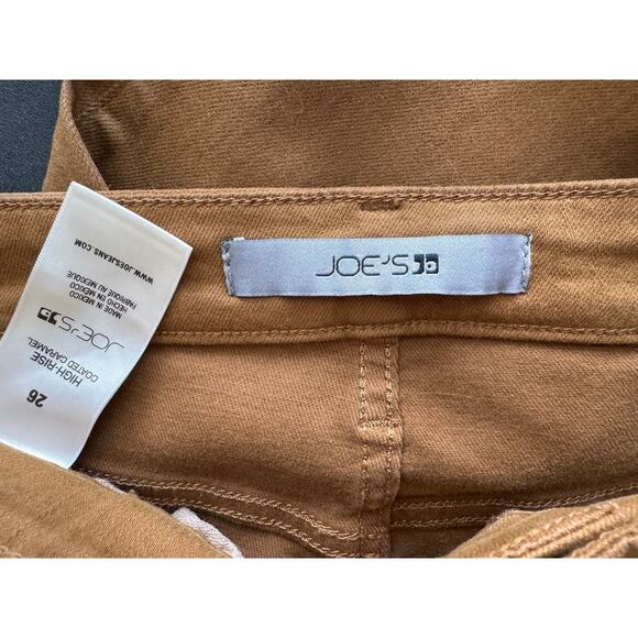 New ~ JOE'S JEANS ~ High-Rise Coated Caramel Bootcut Jeans Size 26 - Picture 5 of 7